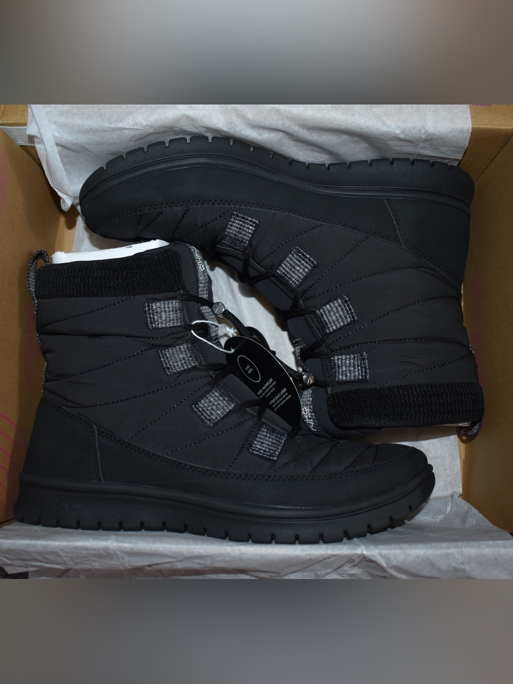 NWT Rykä Sienna Black Water Repellent Boots Women’s 9 Wide ACTIVfoam